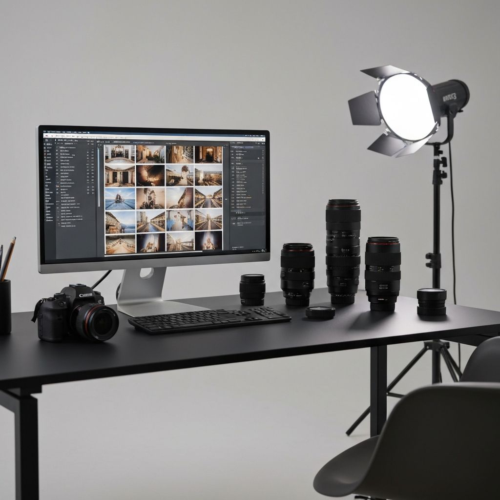Photo editing workstation